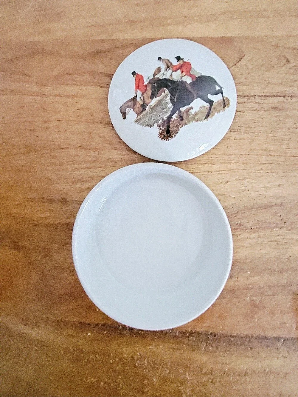 Vintage The Huntsman Equestrian Porcelain Trinket Box English Country